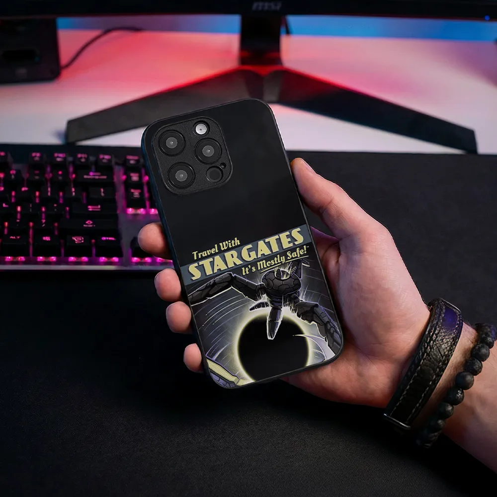 Glass Phone Case Travel with Stargates - Image 3