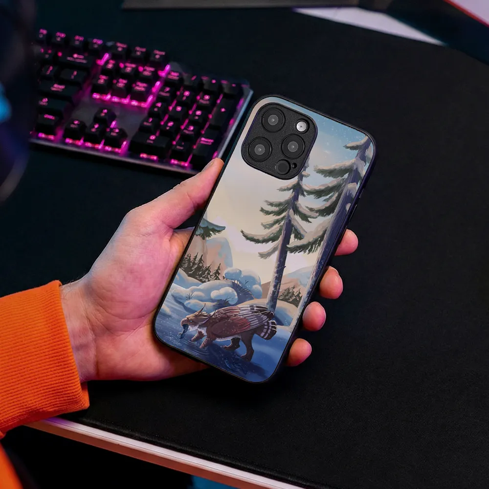 Glass Phone Case Winter Fishing - Image 5