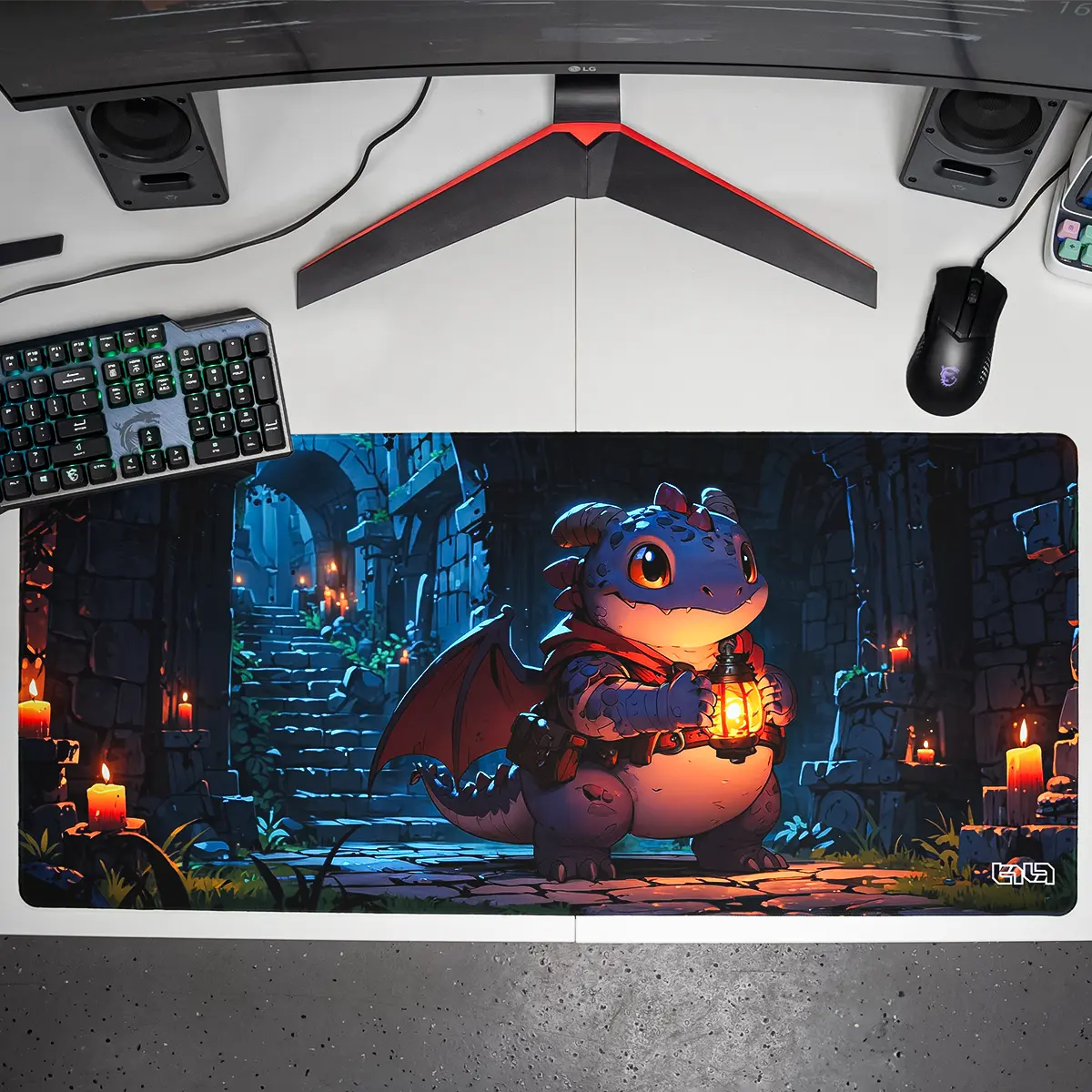 Mousepad Dragon with a Lantern - Image 7