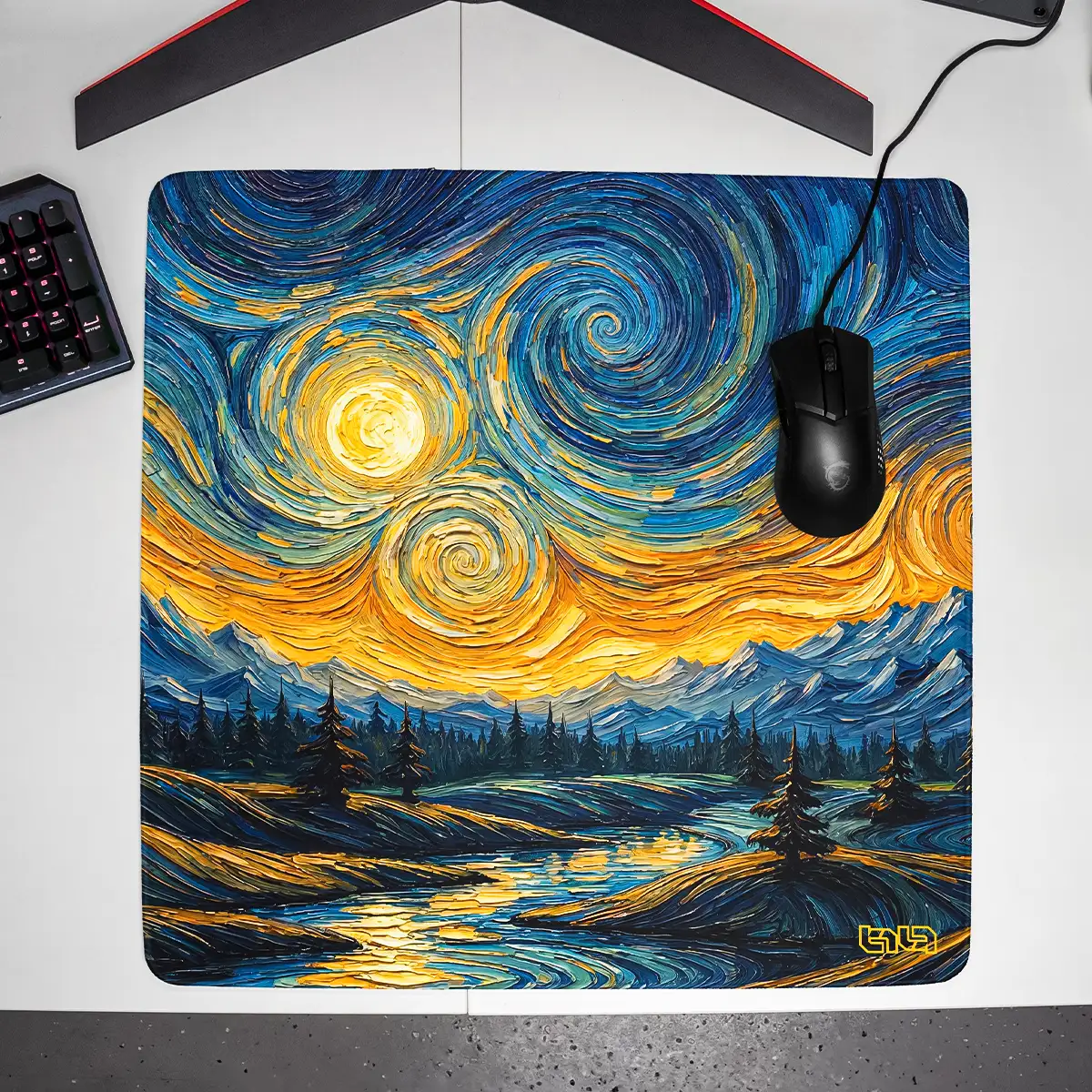 Mousepad Night Star Swirls - Image 20