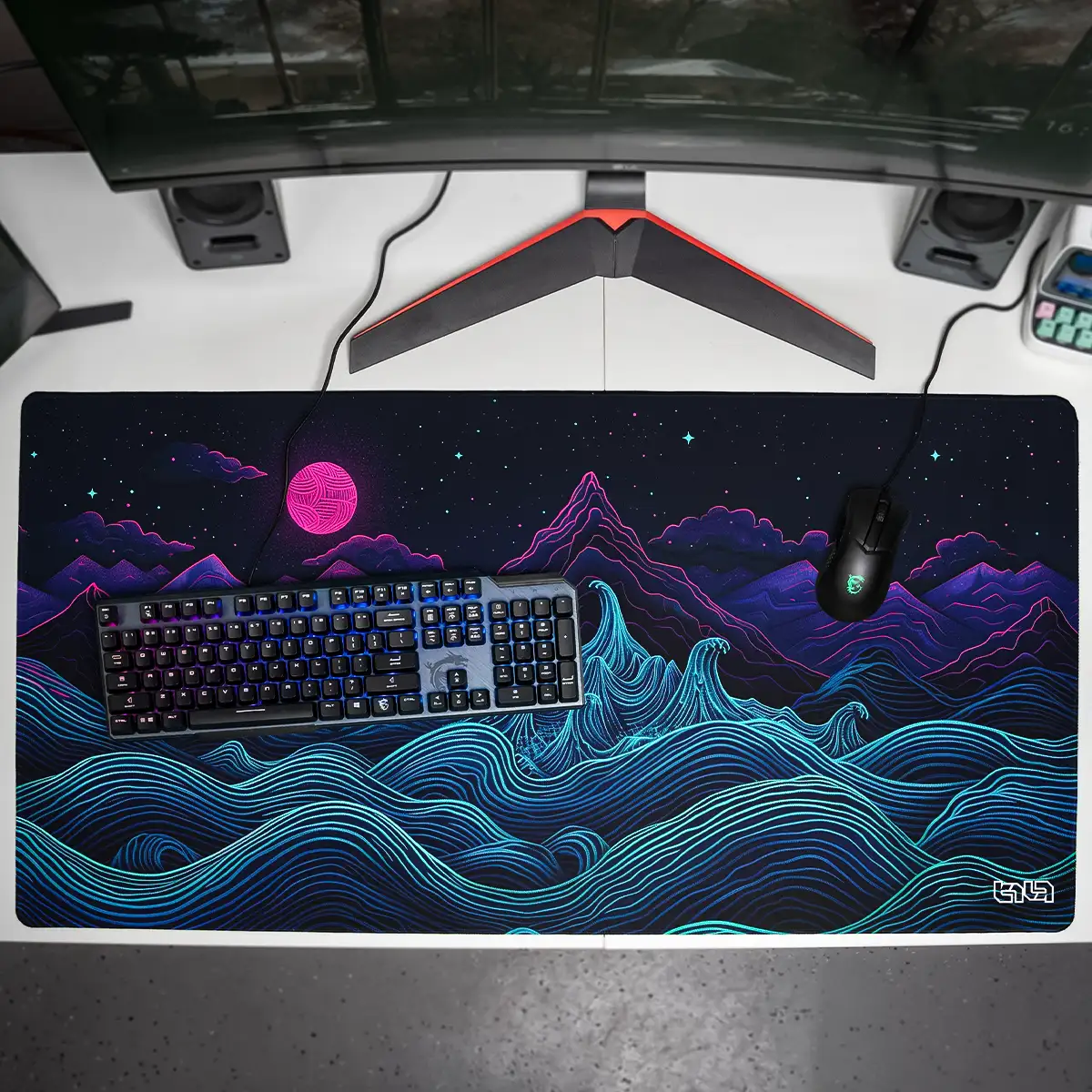 Mousepad Retrowave Mountains - Image 6