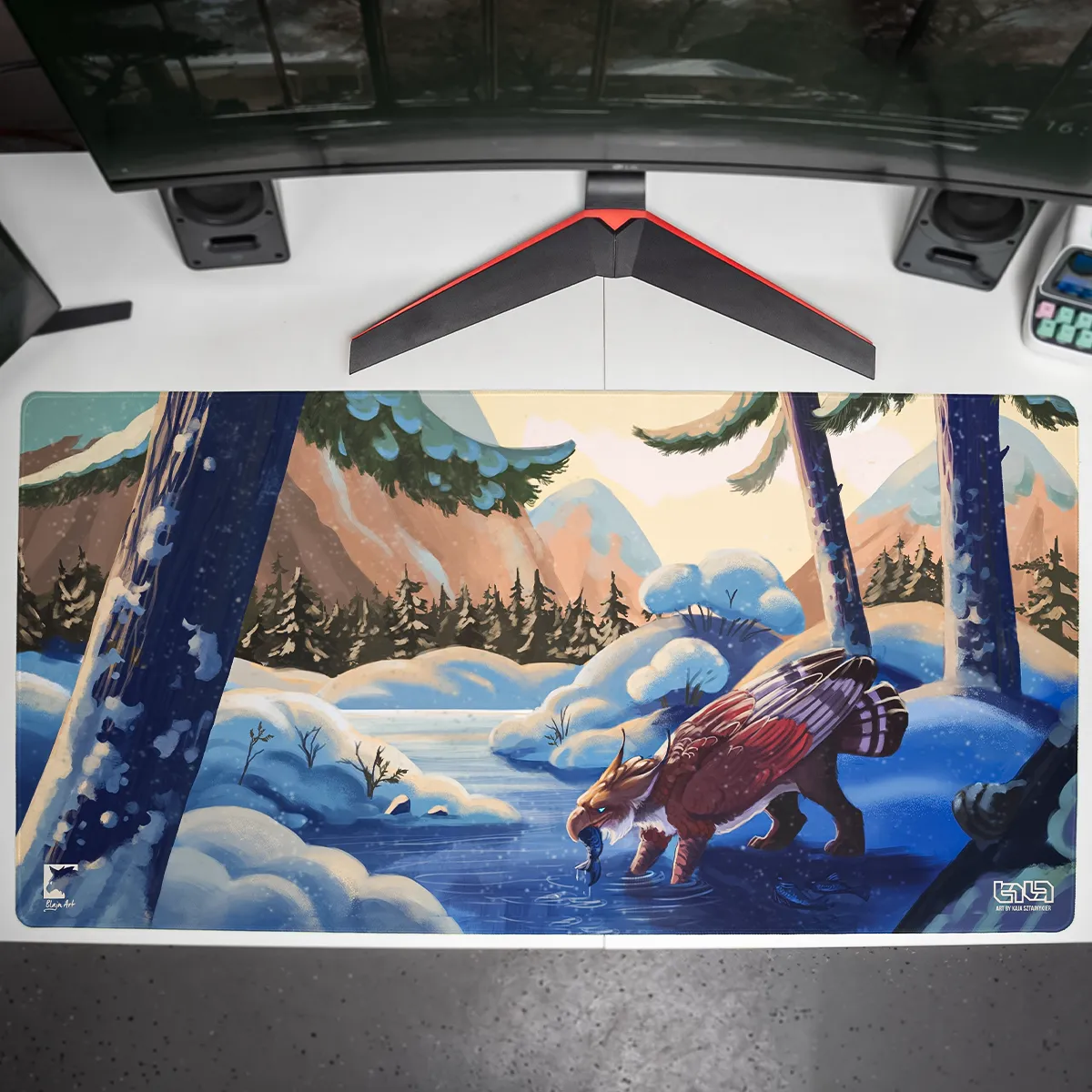 Mousepad Winter Fishing