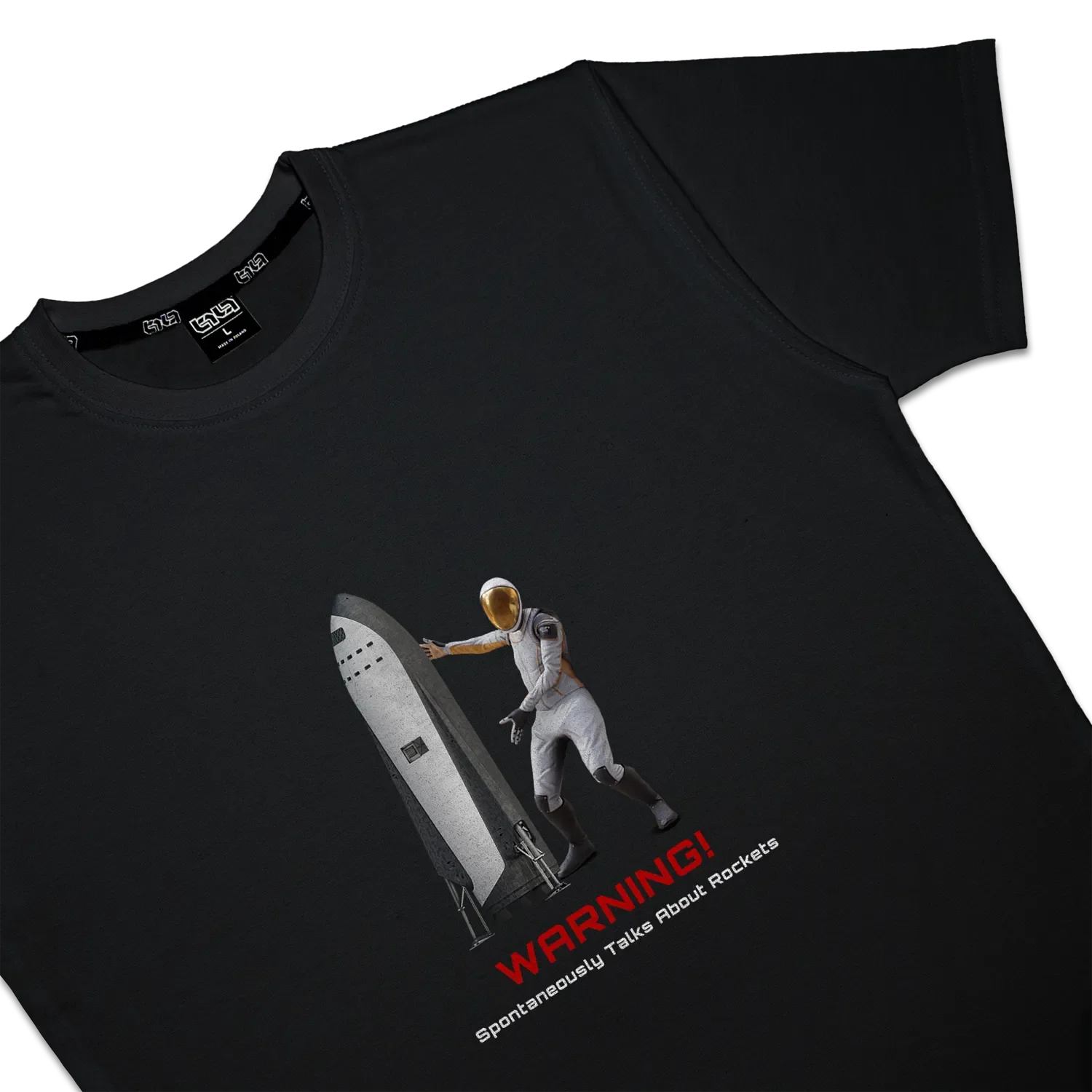 T-shirt Warning - Spontaneously Talks About Rockets - Image 4