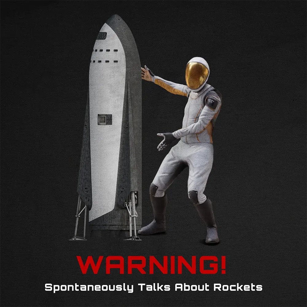 Warning - Spontaneously Talks About Rockets Hoodie - Image 2